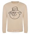 Sweatshirt SNOWMAN IN HAT sand фото