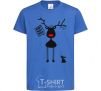 Kids T-shirt A moose and a hare royal-blue фото