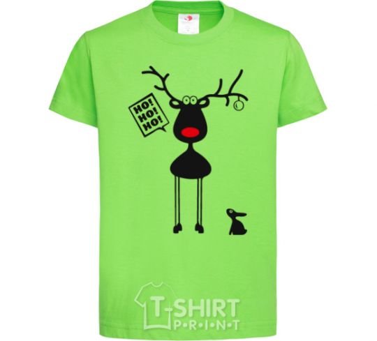 Kids T-shirt A moose and a hare orchid-green фото