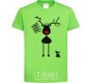 Kids T-shirt A moose and a hare orchid-green фото