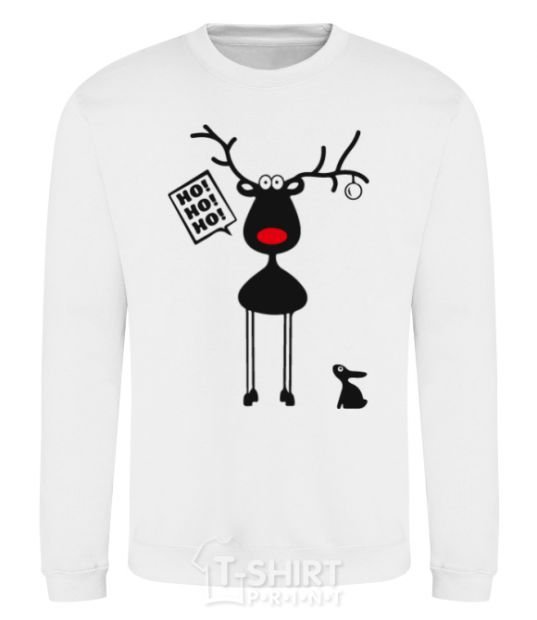 Sweatshirt A moose and a hare White фото