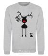 Sweatshirt A moose and a hare sport-grey фото