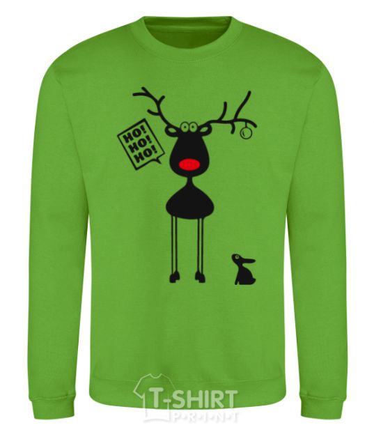 Sweatshirt A moose and a hare orchid-green фото