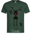Мужская футболка Лось и заяц Темно-зеленый фото
