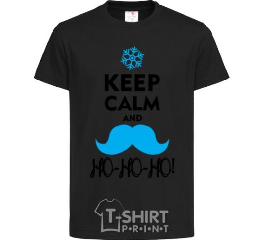 Детская футболка Keep calm and ho-ho-ho Черный фото