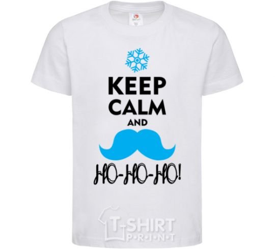 Детская футболка Keep calm and ho-ho-ho Белый фото