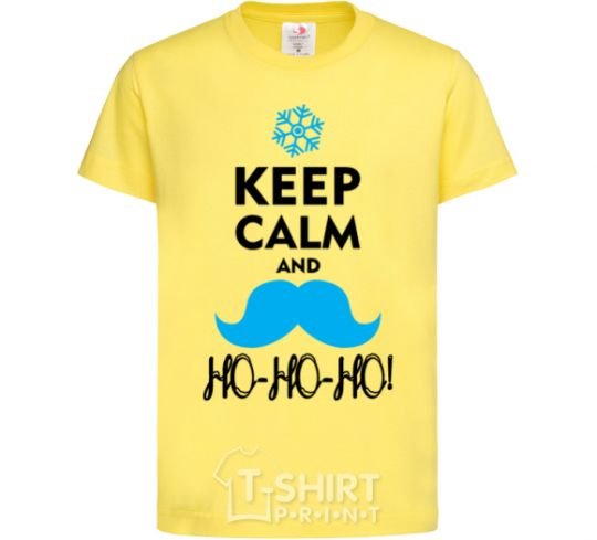 Kids T-shirt Keep calm and ho-ho-ho cornsilk фото