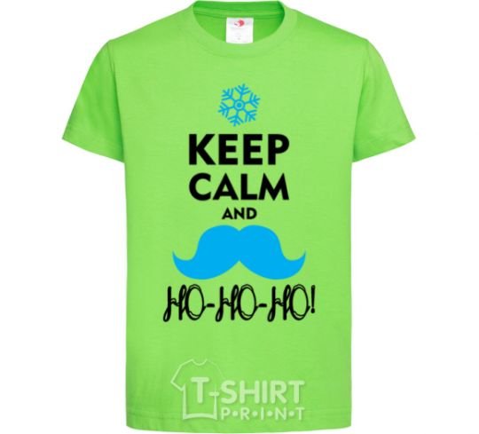 Kids T-shirt Keep calm and ho-ho-ho orchid-green фото