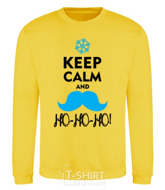 Sweatshirt Keep calm and ho-ho-ho yellow фото