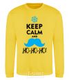 Sweatshirt Keep calm and ho-ho-ho yellow фото