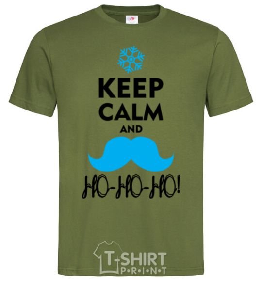 Men's T-Shirt Keep calm and ho-ho-ho millennial-khaki фото