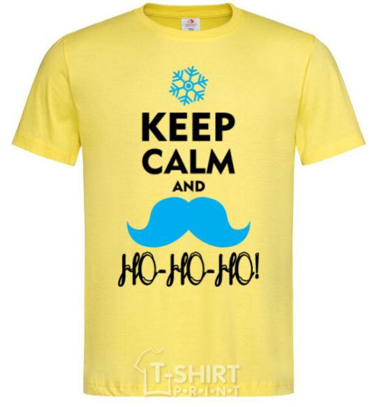 Men's T-Shirt Keep calm and ho-ho-ho cornsilk фото
