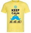 Men's T-Shirt Keep calm and ho-ho-ho cornsilk фото