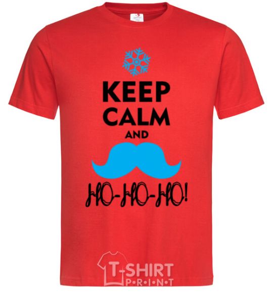 Men's T-Shirt Keep calm and ho-ho-ho red фото