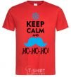 Men's T-Shirt Keep calm and ho-ho-ho red фото