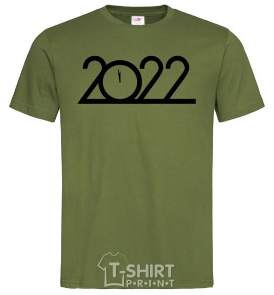 Мужская футболка Надпись 2022 год Оливковый фото