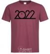 Мужская футболка Надпись 2022 год Бордовый фото
