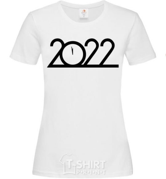 Женская футболка Надпись 2022 год Белый фото