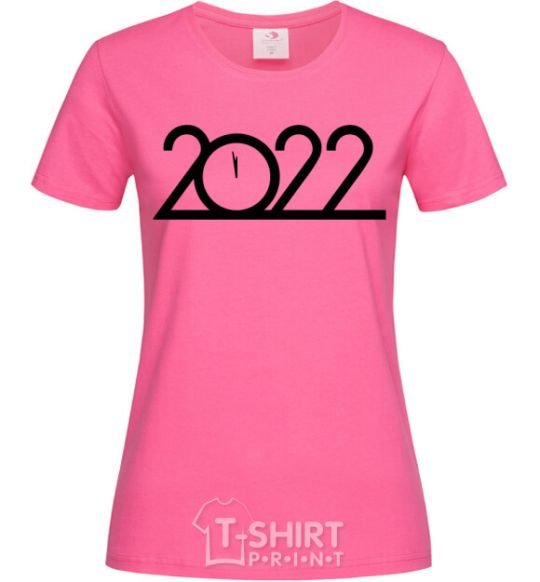 Женская футболка Надпись 2022 год Ярко-розовый фото
