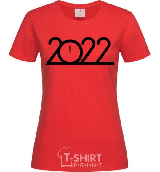 Женская футболка Надпись 2022 год Красный фото