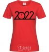 Женская футболка Надпись 2022 год Красный фото