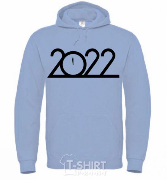 Men`s hoodie Inscription 2022 sky-blue фото