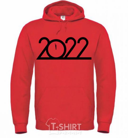 Men`s hoodie Inscription 2022 bright-red фото
