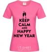 Women's T-shirt Keep calm and happy New Year glasses heliconia фото