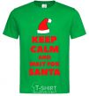 Мужская футболка Keep calm and wait for Santa Зеленый фото