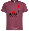 Men's T-Shirt 2022 is coming burgundy фото