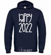 Men`s hoodie Happy 2020 navy-blue фото