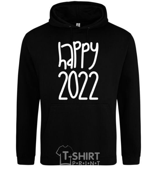 Men`s hoodie Happy 2020 black фото