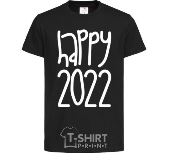 Kids T-shirt Happy 2020 black фото