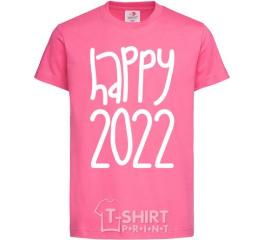 Kids T-shirt Happy 2020 heliconia фото