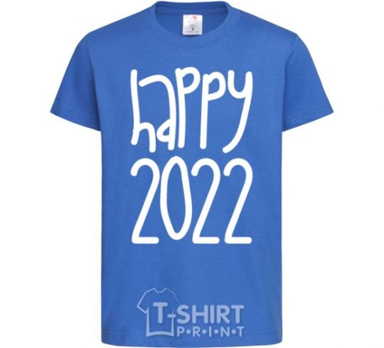 Kids T-shirt Happy 2020 royal-blue фото