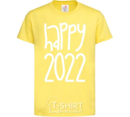 Kids T-shirt Happy 2020 cornsilk фото
