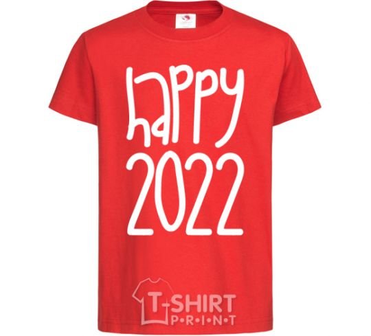 Kids T-shirt Happy 2020 red фото
