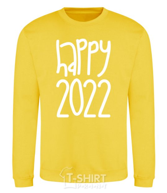 Sweatshirt Happy 2020 yellow фото
