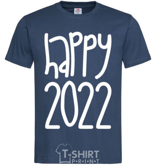 Мужская футболка Happy 2020 Темно-синий фото