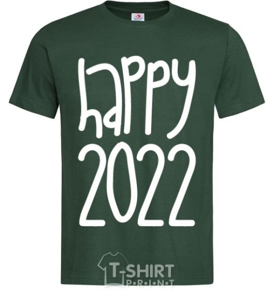 Мужская футболка Happy 2020 Темно-зеленый фото