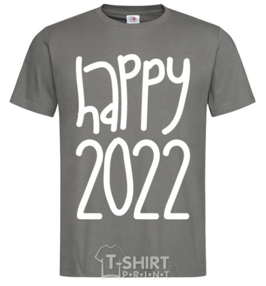 Men's T-Shirt Happy 2020 dark-grey фото