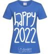 Women's T-shirt Happy 2020 royal-blue фото