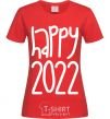 Women's T-shirt Happy 2020 red фото