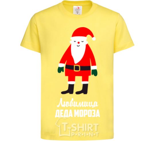Kids T-shirt Santa's favorite cornsilk фото