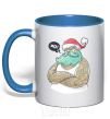 Mug with a colored handle XO! royal-blue фото