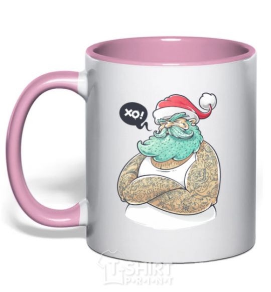 Mug with a colored handle XO! light-pink фото