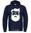 Men`s hoodie Modern Santa navy-blue фото