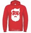 Men`s hoodie Modern Santa bright-red фото