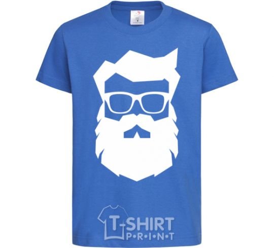 Kids T-shirt Modern Santa royal-blue фото