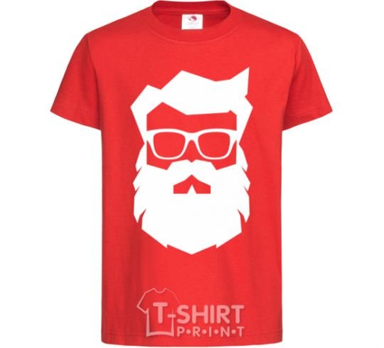 Kids T-shirt Modern Santa red фото
